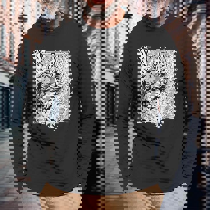 【百鬼あやめ】『ヤマト神想怪異譚』漫画コマtシャツ（本人セレクト 日本語） 長袖Tシャツ 高齢者への贈り物