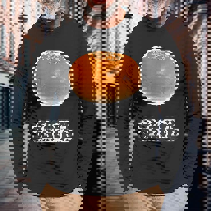 あんぱん《スイーツ ポップ》食べ物 かわいい 面白い デザイン 長袖Tシャツ 高齢者への贈り物