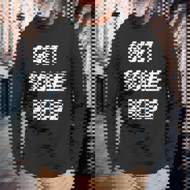 いくつかのヘルプを 長袖Tシャツ 高齢者への贈り物