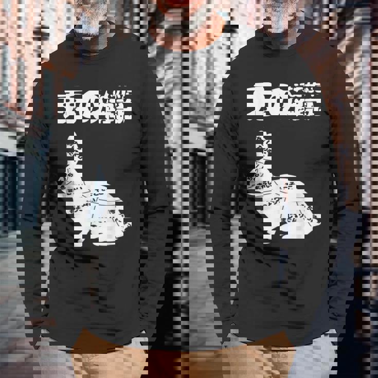 うさぎの撫で方の説明、うさぎ好き、うさぎの飼い主、プレゼント、おもしろうさぎ、うさぎ、 長袖Tシャツ 高齢者への贈り物