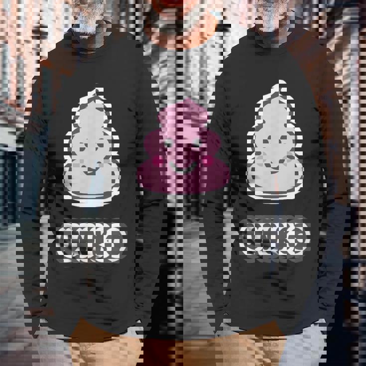 うんこ くん【Unko】うんち ポップ ゆるくて かわいい キャラクター イラスト 長袖Tシャツ 高齢者への贈り物