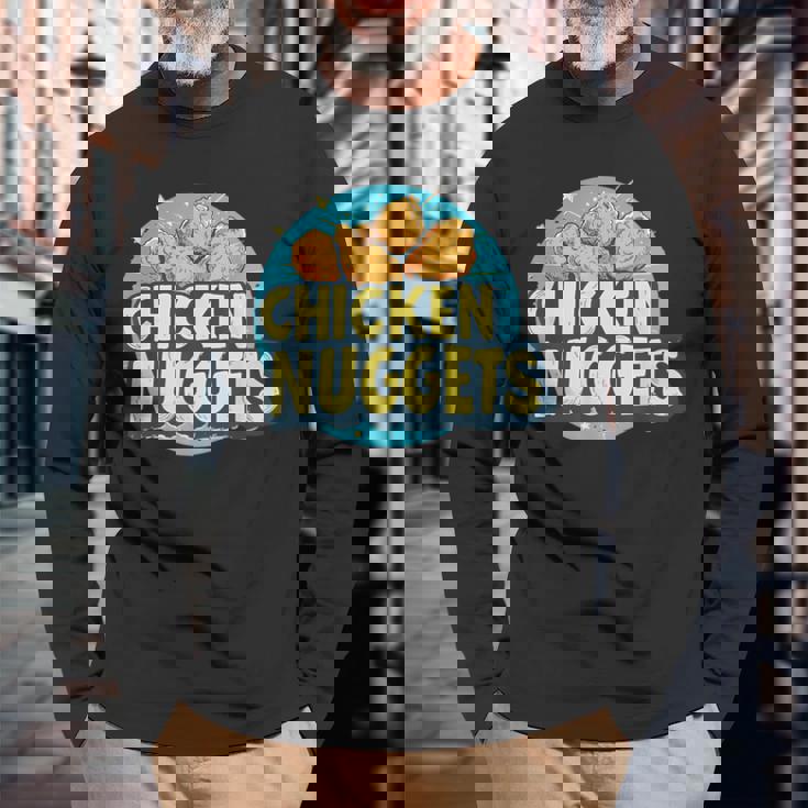 おいしいチキンナゲット コスチューム 長袖Tシャツ 高齢者への贈り物