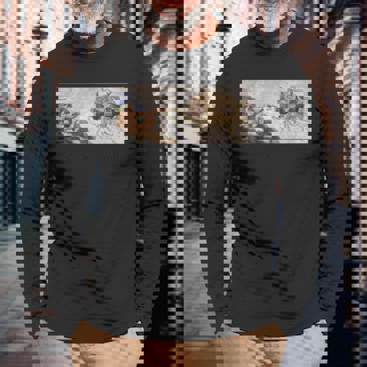 おかしい。ラーメンを頂けますか？空飛ぶスパゲッティモンスターギフト 長袖Tシャツ 高齢者への贈り物