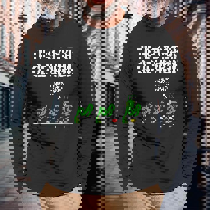 おかしなカマキリ 40歳の童貞 長袖Tシャツ 高齢者への贈り物