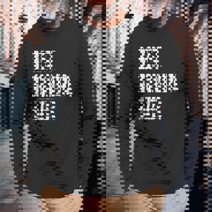 メンズ おじいちゃん誕生日クリスマスプレゼントベストおじいちゃんエバー 長袖Tシャツ 高齢者への贈り物