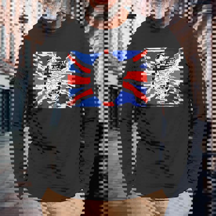 おだてブタがいっぱい デザインb 長袖Tシャツ 高齢者への贈り物