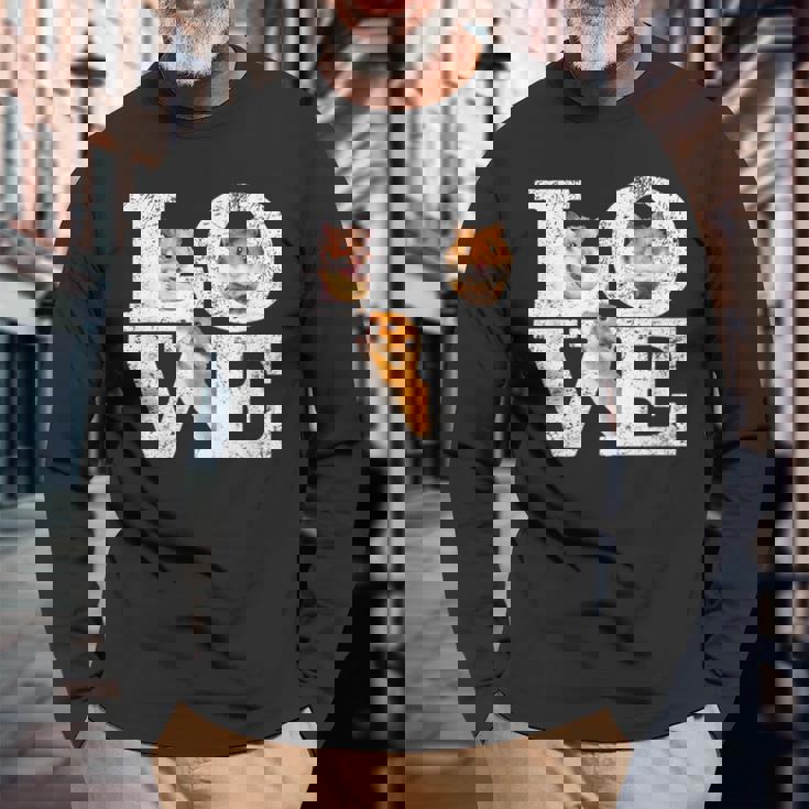 おもしろい I Love Hamsters ギフト かわいい ハムスター ペット好き ハムスター 長袖Tシャツ 高齢者への贈り物