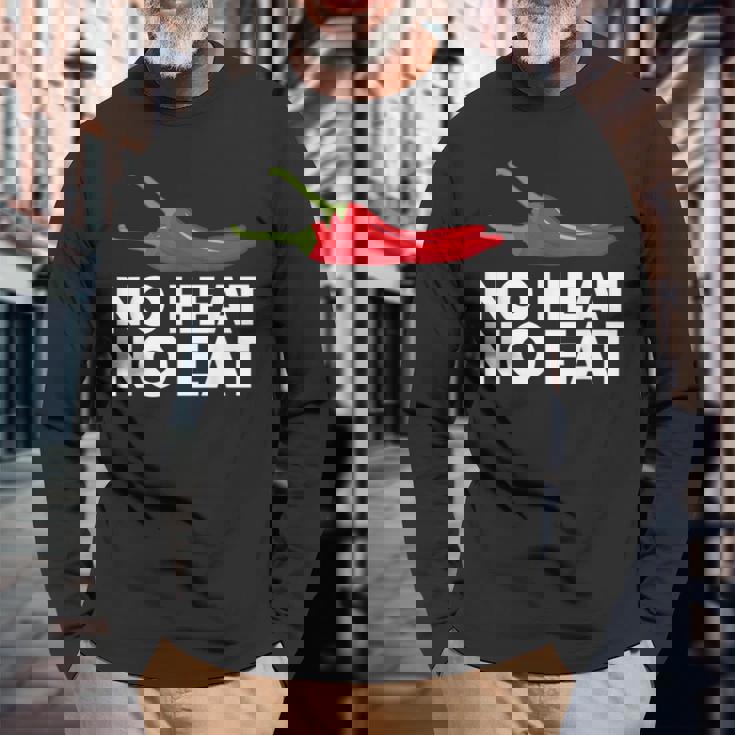 おもしろい 熱なし 食べない 辛い食べ物 クール 唐辛子 辛子 贈り物 長袖Tシャツ 高齢者への贈り物