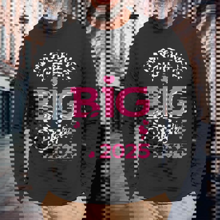 お姉さんになる 2025 妊娠のお知らせ 長袖Tシャツ 高齢者への贈り物