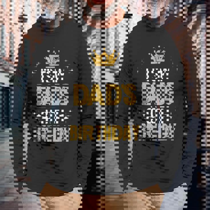 お父さんの89歳の誕生日アイデアハッピーファニー 長袖Tシャツ 高齢者への贈り物