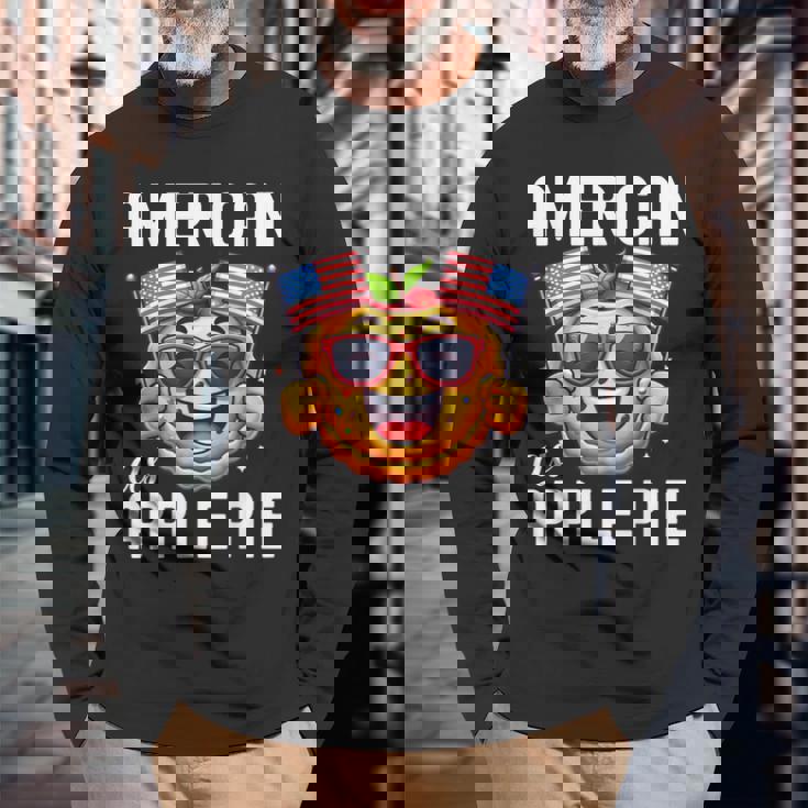 かわいいアメリカンアップルパイシャツ メンズ レディース キッズ 長袖Tシャツ 高齢者への贈り物