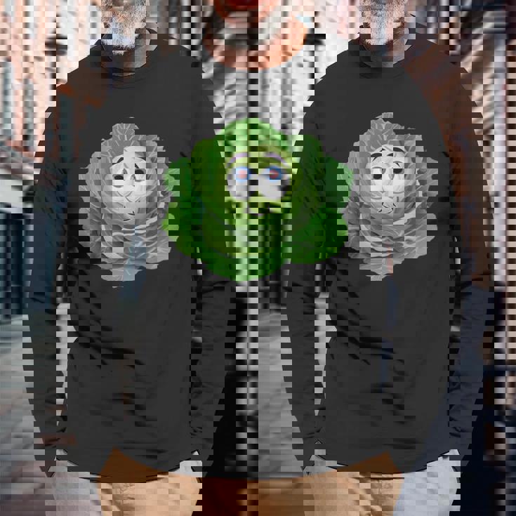 かわいいキャベツチーム ハロウィンコスチューム キャベツ愛好家 ビーガンtシャツ 長袖Tシャツ 高齢者への贈り物