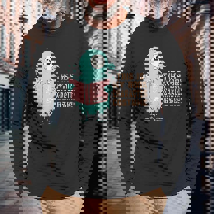 かわいいピジョン This Is My Book キャラクターコスチューム 読書用 長袖Tシャツ 高齢者への贈り物