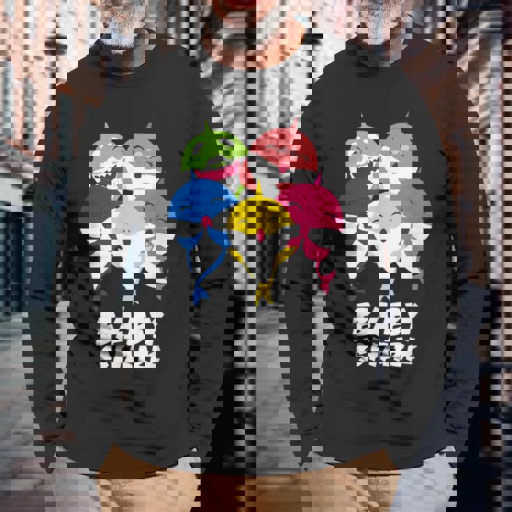 かわいいベビーシャークドゥードゥーギフト 長袖Tシャツ 高齢者への贈り物