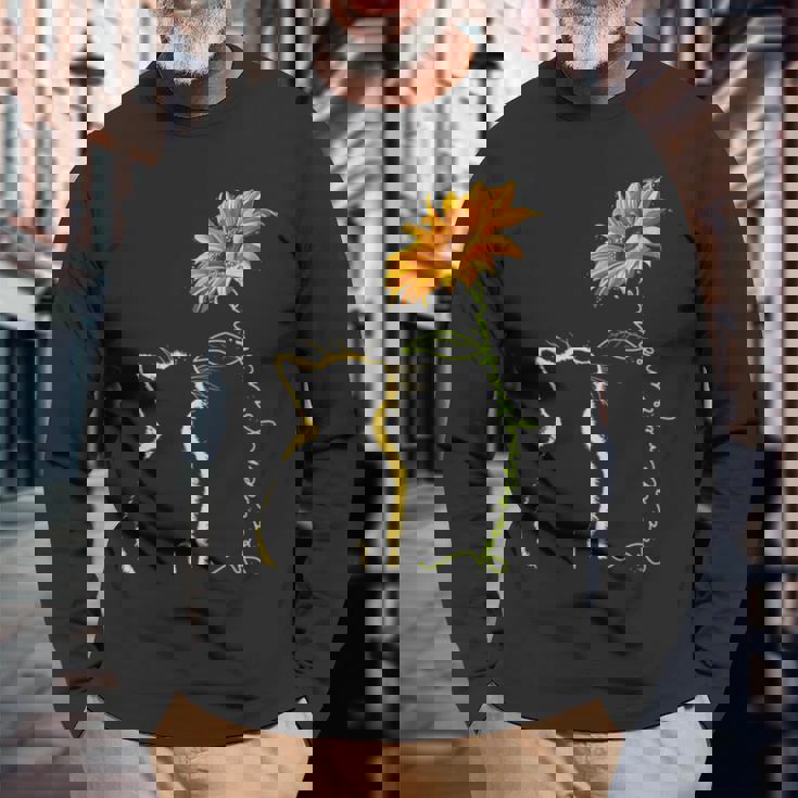 かわいい猫のシルエット 猫好き 猫飼い 猫 ネコ ねこくろねこ好き 面白い サプライズ ギフト にゃんこ 長袖tシャツ 長袖Tシャツ 高齢者への贈り物