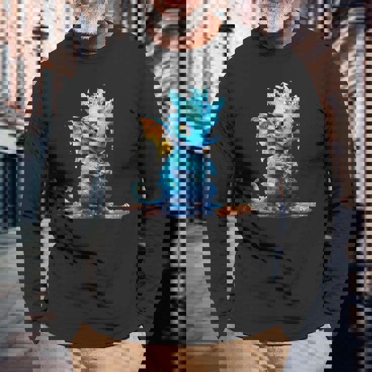 かわいい青龍 長袖Tシャツ 高齢者への贈り物