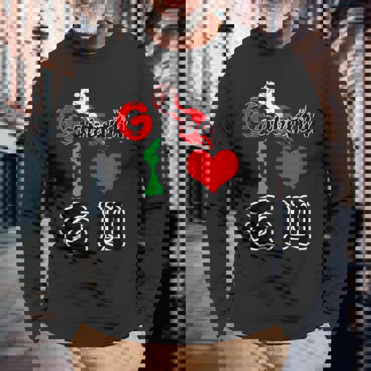 がんばろう Ganbarou 石川 能登 地元愛 応援 復興 長袖Tシャツ 高齢者への贈り物