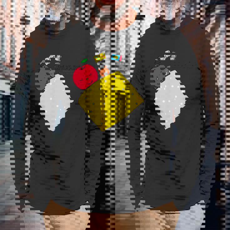 ぐっすりおやすみぷっぷる 長袖Tシャツ 高齢者への贈り物