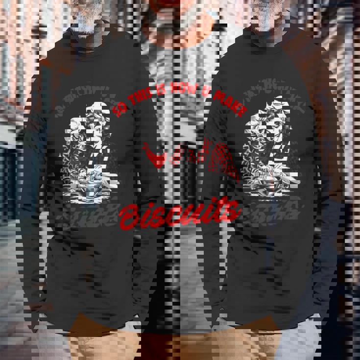 これがビスケット・キャット・ベーキング・ミーム・ニーディングの作り方です 長袖Tシャツ 高齢者への贈り物