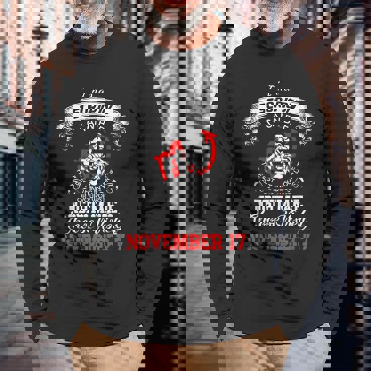 さそり座 11月17日 星座 占星術 星占い サイン 誕生日 長袖Tシャツ 高齢者への贈り物