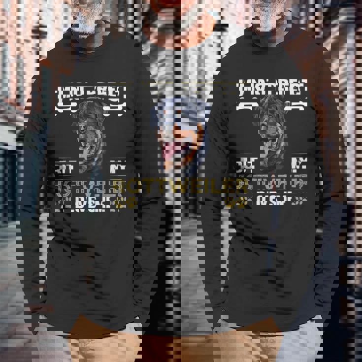 しかし、私のロットワイラーは私を愛している 犬の恋人 ロットワイラー 長袖Tシャツ 高齢者への贈り物