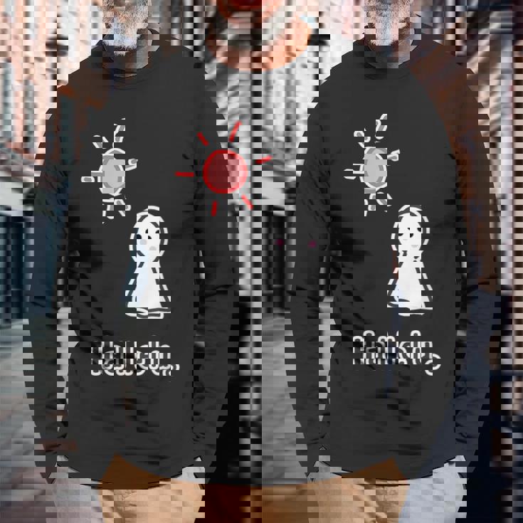 てるてる坊主 ハレルくん《晴れ》Hallelu 晴れる ぼうず【ゆるフレンズ】梅雨 かわいい キャラクター イラスト 長袖Tシャツ 高齢者への贈り物