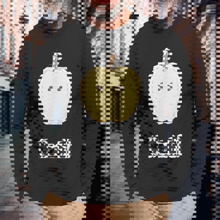 なし 梨 Nashi【変なtシャツ屋さん】秋 果物 ゆるくて かわいい 面白い イラスト 長袖Tシャツ 高齢者への贈り物