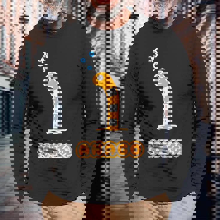 にしきあなご《Anago》【どうぶつフレンズ】水族館 ゆるくて かわいい 面白 動物 イラスト 長袖Tシャツ 高齢者への贈り物