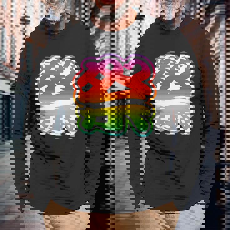 ねぶたデザイン 集合 長袖Tシャツ 高齢者への贈り物