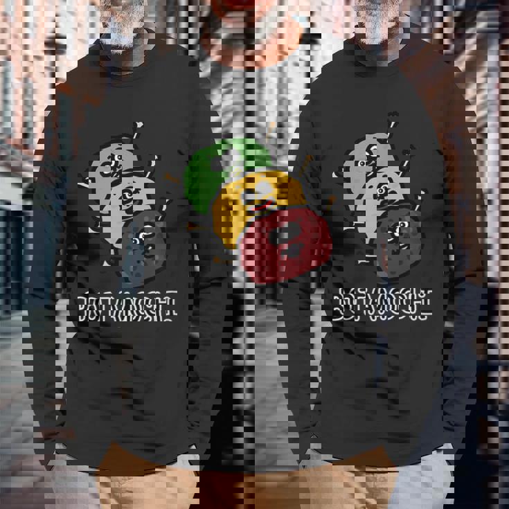 ぼたもちさんたち 長袖Tシャツ 高齢者への贈り物