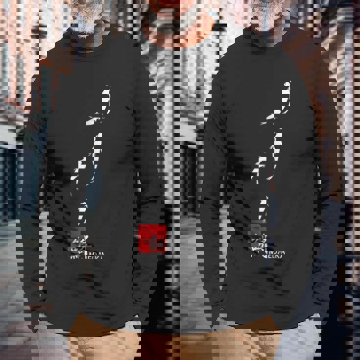 めだかイラスト入り 長袖Tシャツ 高齢者への贈り物