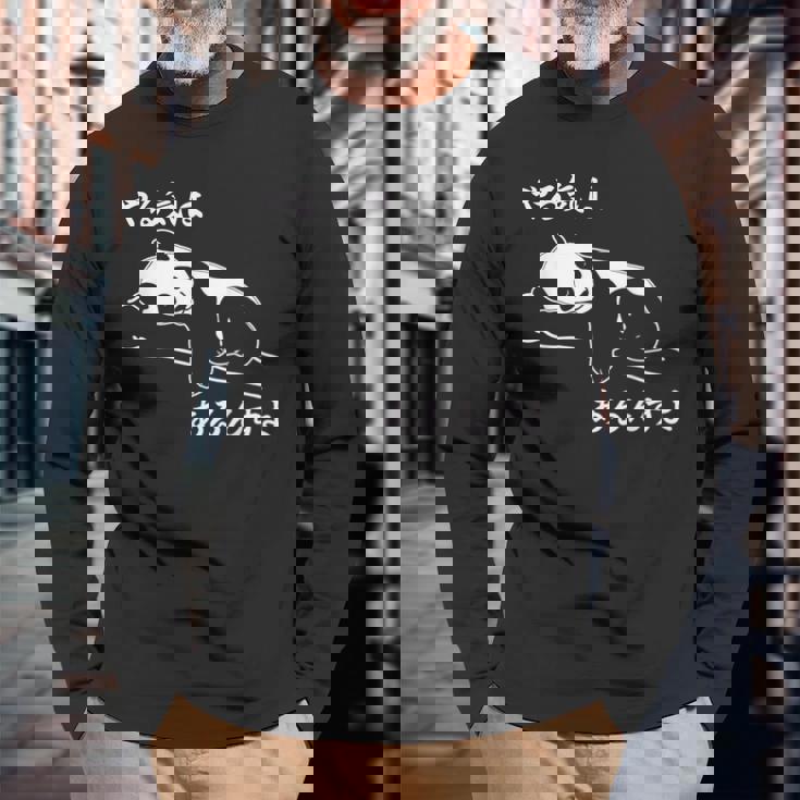 やる気はあるんすよ パンダ ジョーク かわいい 動物ギャグ好き おもしろ ネタ 長袖Tシャツ 高齢者への贈り物