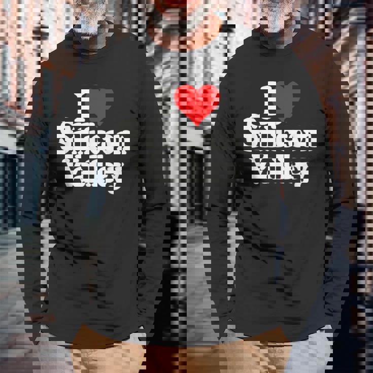 アイラブハートシリコンバレーv カリフォルニア 長袖Tシャツ 高齢者への贈り物