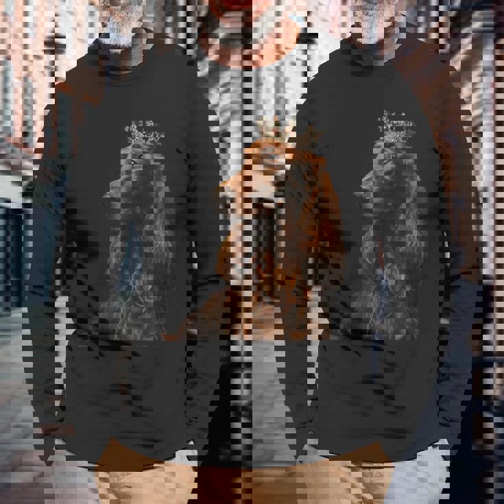 アイリッシュセッター犬 アイリッシュセッター 長袖Tシャツ 高齢者への贈り物