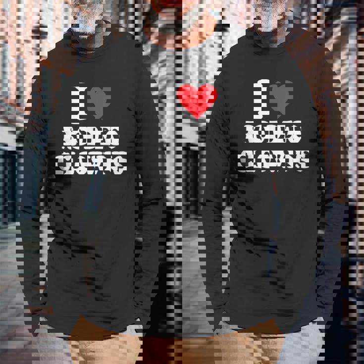 アイ・ハート・ロデオ・クラウンズ 長袖Tシャツ 高齢者への贈り物