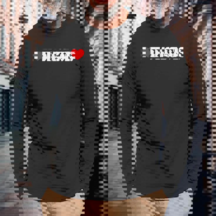 アイ・ラブ・ドラゴンズ 長袖Tシャツ 高齢者への贈り物