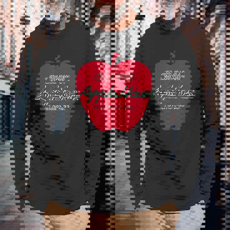 アップルハウスクラブ 沖縄ジャパン 90年代 両面ピラミッド Nyny 沖縄市 長袖Tシャツ 高齢者への贈り物