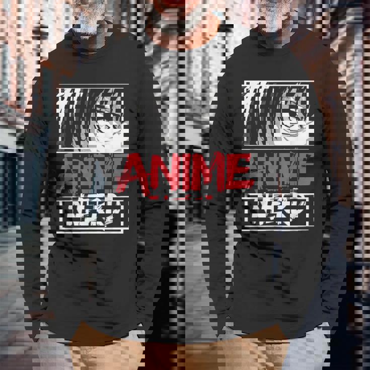 アニメオタクオタクアイマンガファングラフィック 長袖Tシャツ 高齢者への贈り物