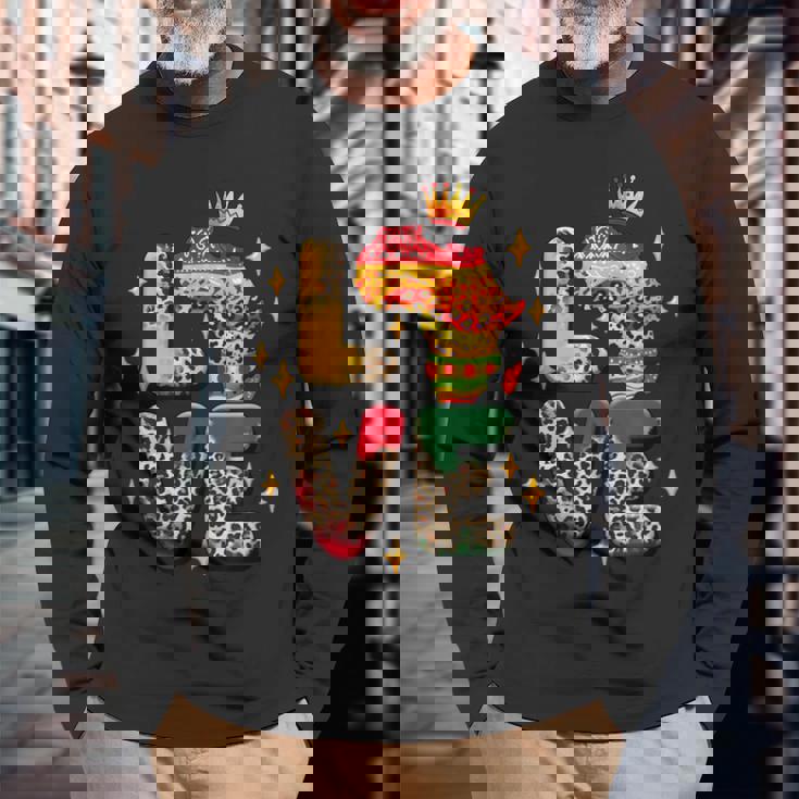 アフリカプライド 長袖Tシャツ 高齢者への贈り物