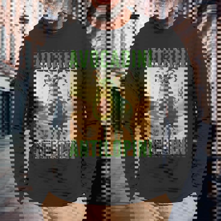 アボカディーニ アンティロピーニ イタリアン ブレイン モンスター Ai キッズ 長袖Tシャツ 高齢者への贈り物