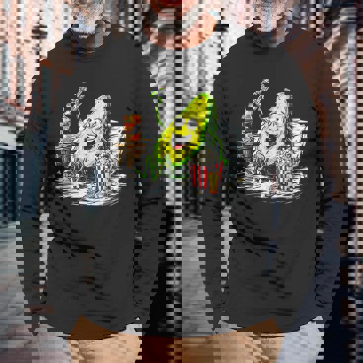 アボカド リラックス 持株 おやつ アート フルーツ モチーフ アボカド 長袖Tシャツ 高齢者への贈り物