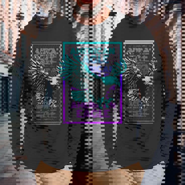 アメリカンイーグル ビンテージ レトロ アメリカンイーグル 長袖Tシャツ 高齢者への贈り物