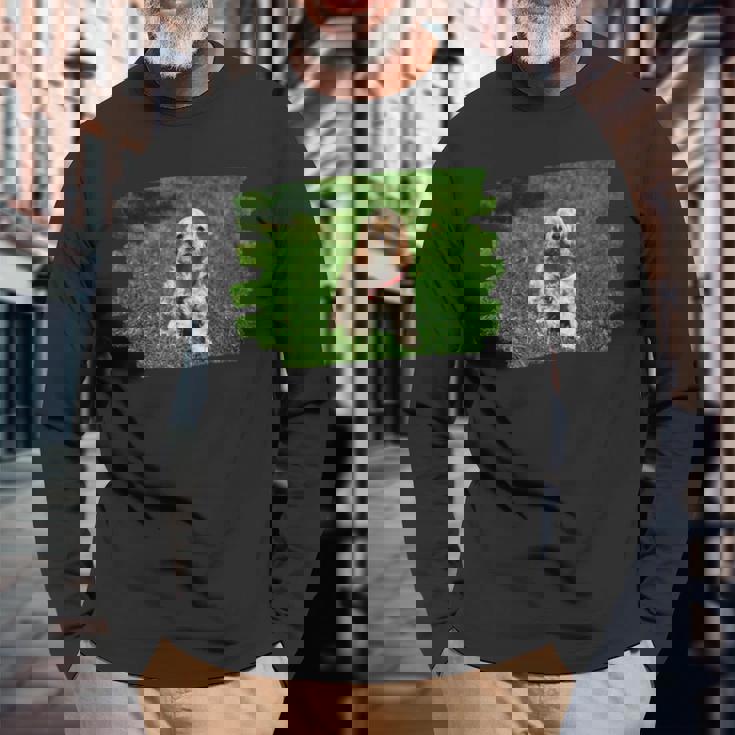 アメリカンコッカースパニエル 子犬 犬好き 長袖Tシャツ 高齢者への贈り物