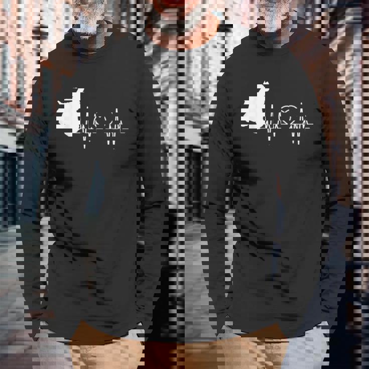 アメリカン・コッカー・スパニエル ハートビート 長袖Tシャツ 高齢者への贈り物