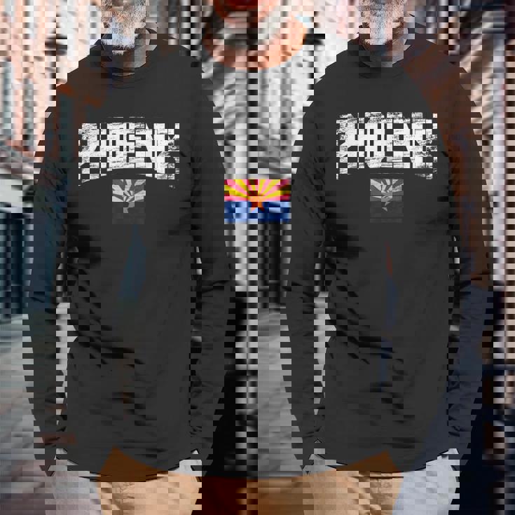 アリゾナ州フェニックス フラッグ プライド ヴィンテージ Az 長袖Tシャツ 高齢者への贈り物