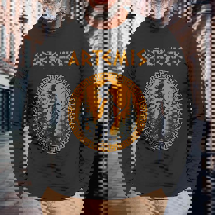 アルテミス ギリシャの女神 ギリシャ神話 長袖Tシャツ 高齢者への贈り物