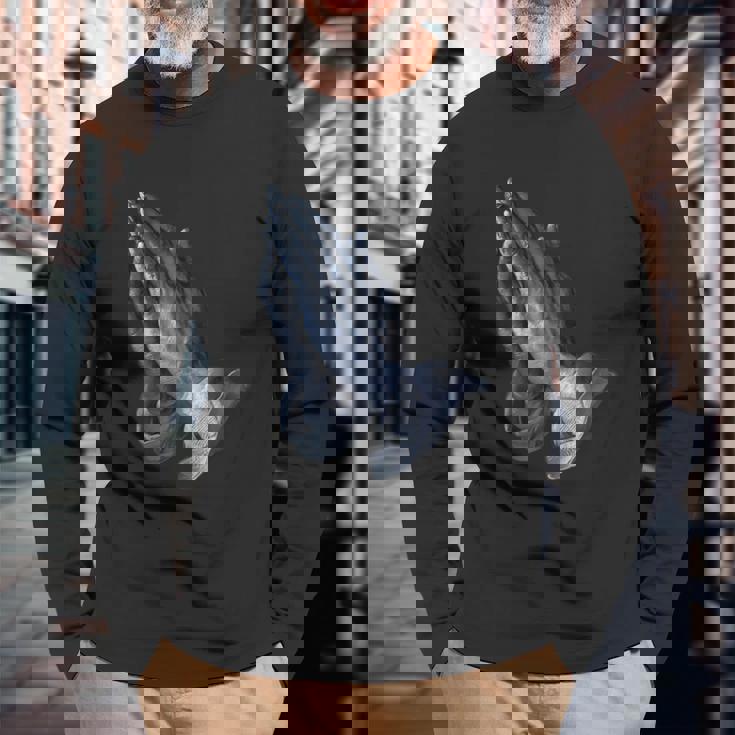 アルブレヒト・デューラーによる使徒の手 1508 長袖Tシャツ 高齢者への贈り物