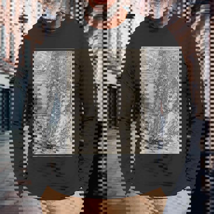 アルブレヒト・デューラーのメランコリア 長袖Tシャツ 高齢者への贈り物