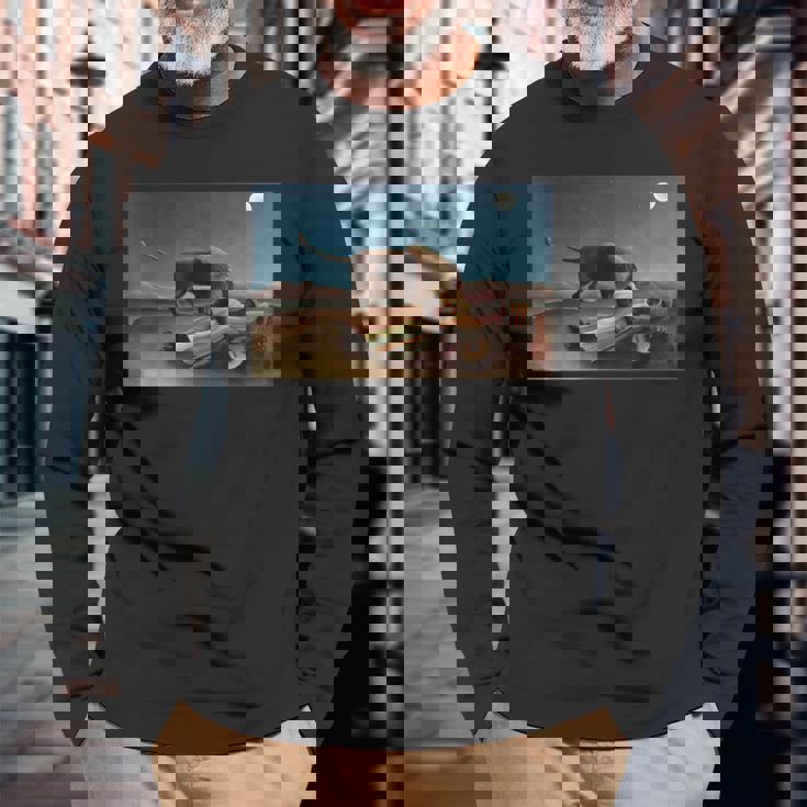 アンリルソー／眠るジプシー女【世界の名画】（高精細画質）プレゼント 美術館アート 長袖Tシャツ 高齢者への贈り物