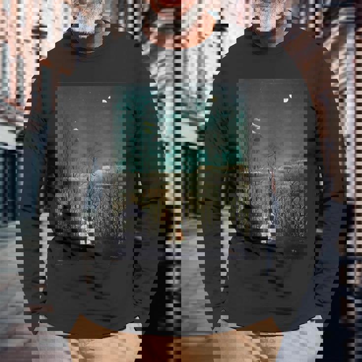 アンリ・ルソー作 カーニバル・イブニング 1886 長袖Tシャツ 高齢者への贈り物